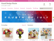 Tablet Screenshot of granddesignflorist.com